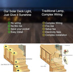 Solar Deck Lights 4-Pack, Waterproof LED