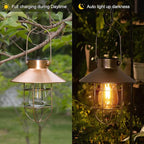 Rustic Backyard Solar Lanterns for Yard, Waterproof LED