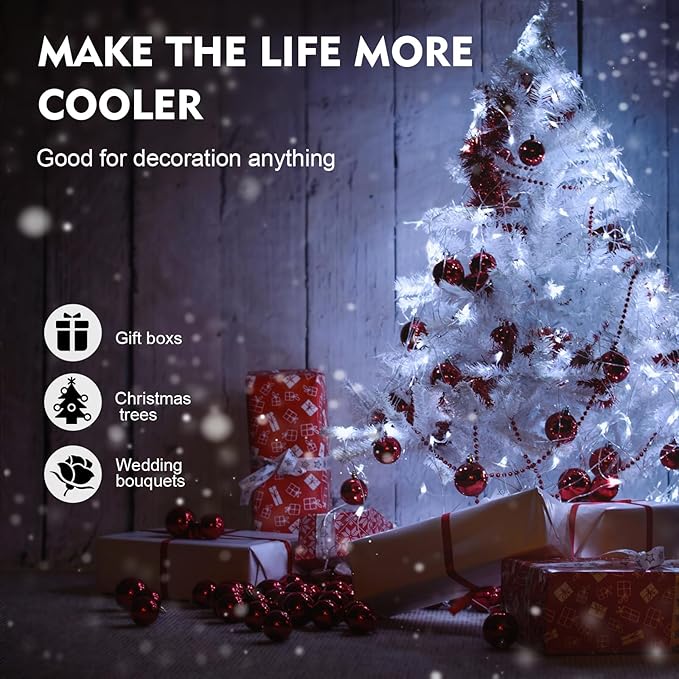 Christmas String Lights, 16ft 50 LED Waterproof Twinkle Lights