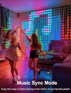 RGB Patio String Lights, 6ft Weatherproof LED