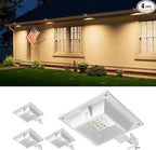 4-Pack Warm White Solar Dock Lights, Outdoor LED