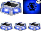 4-Pack Blue Solar Deck Lights, Outdoor LED