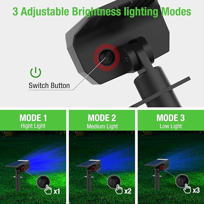 Solar Yard Spotlights 4-Pack, LED