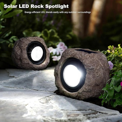 4 Pack Solar Garden Lights Outdoor Super Bright Solar Rock Spot ligths Outdoor Led Landscape Lighting for Pathway Lawn Patio Porch Yard Walkway