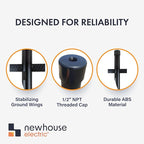 Black Yard Post Cap Lights, Solar LED