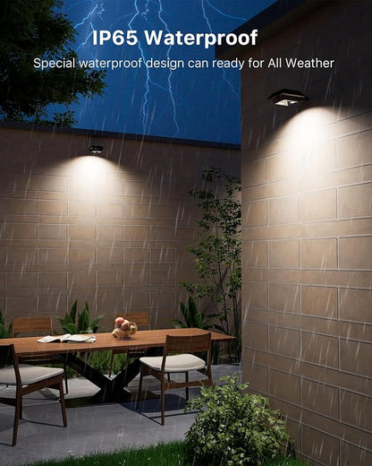 8 Pack Solar Powered Gutter Lights Outdoor Waterproof 12 LED Clip On Gutters Light for Eave, Roof, Rainspout, Fence, Railing, Wall, Garage, House Porch, Deack, Yard, No Damage Installation(Cool White)