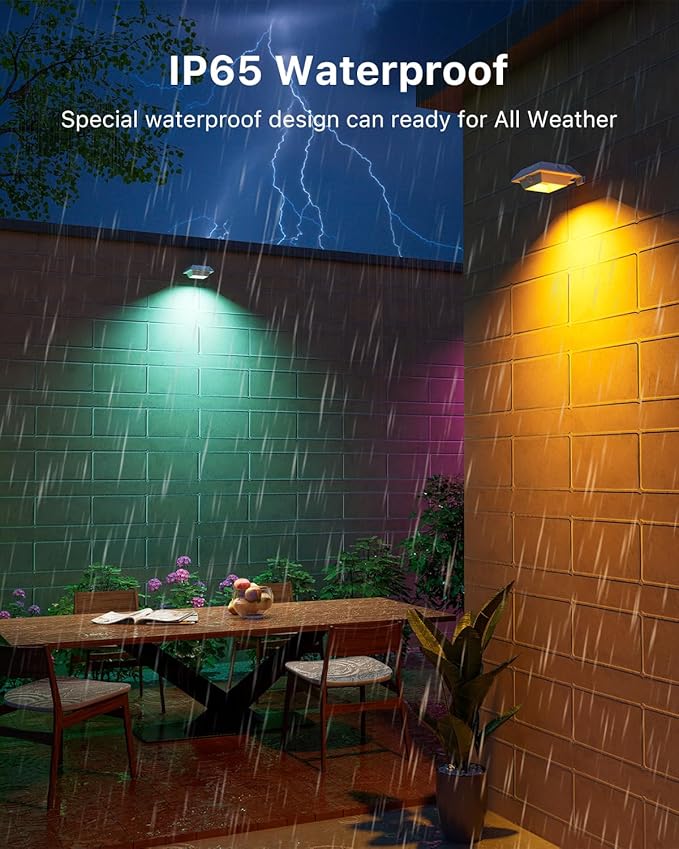 Solar Fence Lights, Waterproof LED