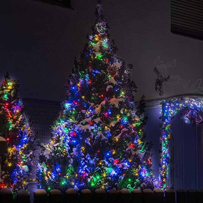 Christmas Porch String Lights, 33ft 100 LED Waterproof