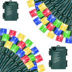 Christmas Porch String Lights 2-Pack, 33ft 100 LED Waterproof