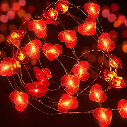 16ft Red Outdoor Edison String Lights, Weatherproof