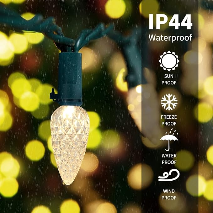 Christmas String Lights, 20ft 6 LED Waterproof Twinkle Lights