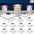 RGB Solar Fence Post Caps 12-Pack, Fence LED