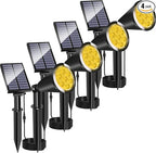 4-Pack Solar Spotlights, Waterproof Yard LED