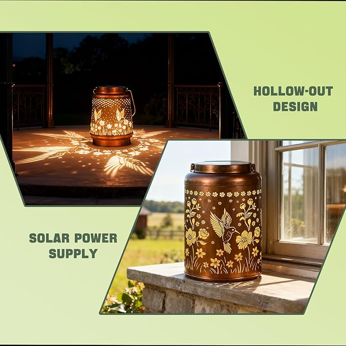Christmas Gifts Lantern Outdoor Waterproof Decorations Garden Decor, Christmas Birthday Gifts for Women, Mom, Grandma Decorative Garden for Patio Yard Lawn Front Porch Gardening Gifts