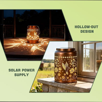 Christmas Gifts Lantern Outdoor Waterproof Decorations Garden Decor, Christmas Birthday Gifts for Women, Mom, Grandma Decorative Garden for Patio Yard Lawn Front Porch Gardening Gifts