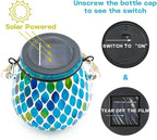Mosaic Solar Hanging Lanterns 2-Pack, Rustic Backyard Decor
