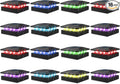 16-Pack Solar Post Cap Lights, RGB Waterproof