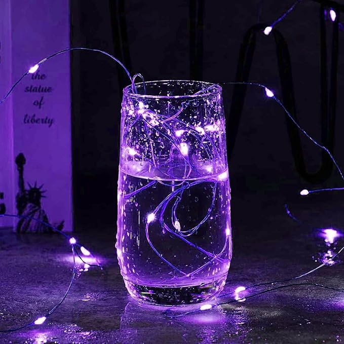 50 LED Christmas Twinkle Lights, 16ft Waterproof for Porch
