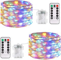 2-Pack 200 LED Christmas Twinkle Lights, 66ft Waterproof for Patio
