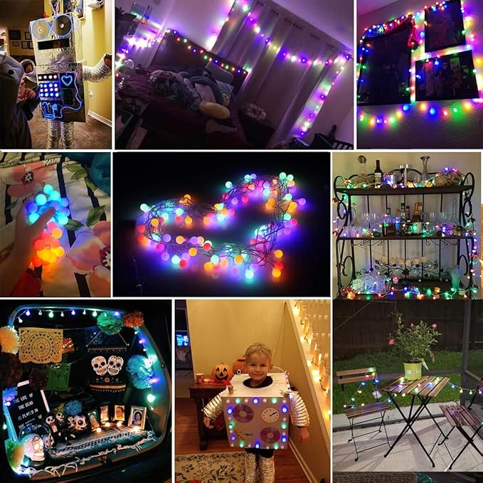 18ft Christmas LED String Lights, Waterproof Timer Lights
