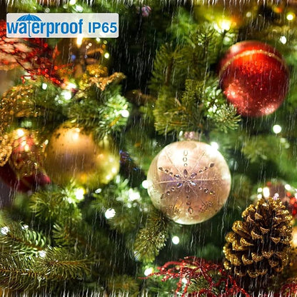 33ft 100 LED White Battery Operated Christmas Tree Lights 8 Modes String Lights Indoor Outdoor for Christmas Tree Halloween Holiday Party Bedroom Classroom Decoration
