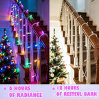 Outdoor String Lights, 8ft Waterproof LED