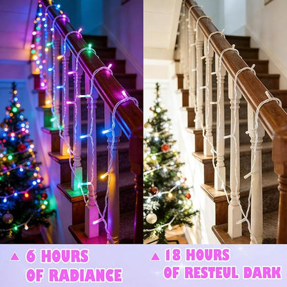 Outdoor String Lights, 8ft Waterproof LED