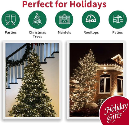 Christmas Twinkle Lights, 21ft Waterproof for Backyard
