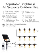 Outdoor String Lights, Waterproof LED