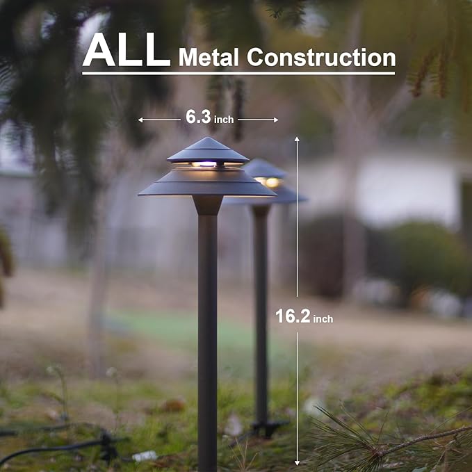 Warm White Solar Path Lights, Outdoor Yard LED