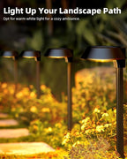 Solar Pathway Lights 6-Pack, Garden LED