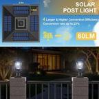 Cool White Solar Fence Post Lights, Outdoor LED Caps