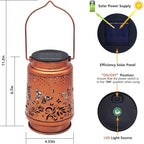 2-Pack Butterfly Solar Lanterns, Waterproof LED Porch Lights