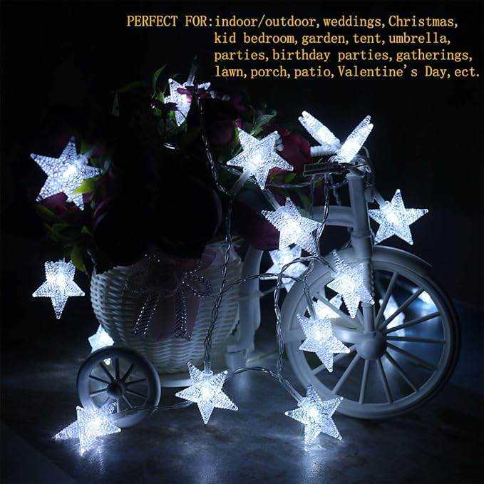 Christmas Backyard String Lights, 50 LED Waterproof