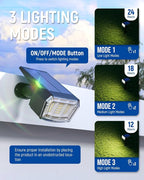 2-Pack 63 LED Solar Yard Spotlights, Waterproof
