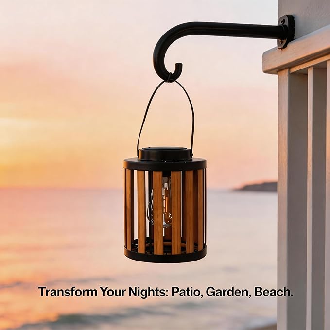 2 Pack Solar Lanterns Outdoor Waterproof Suitable for Gardens Backyard, Patio Decor, Birthday Gifts for Women Mom Grandma, Hanging Garden Lights for Outside