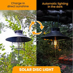 2-Pack Rustic Backyard Solar Lanterns for Outdoor, Waterproof LED