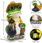 13.3" Frog Solar Lawn Figurine Light, Waterproof