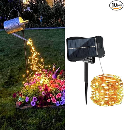 ZNYCYE Solar Waterfall Fairy Bunch Lights Outdoor Waterproof 200LEDs, 8 Modes Fairy Light, Solar String Lights for Outside, Firefly Vine Patio Garden Wedding Decorations Gardening Gifts for Mom