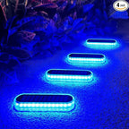4-Pack Solar Wall Lights, Blue LED