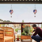 Garden Solar Hanging Lanterns, Metal Garden Decor