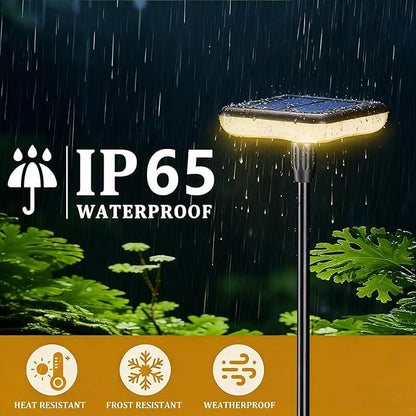 Solar Pathway Light Solar Lights Outdoor Garden Solar Landscape Lights 34LM Bright Up to 12H IP65 Waterproof Auto On/Off for Walkway Outside Yard Path Patio Lawn Flower Decorations (4, Warm white)