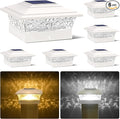 6-Pack Bright Solar Post Cap Lights for Fence, LED