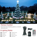 100 LED Christmas Fairy Lights, Remote & Timer Waterproof
