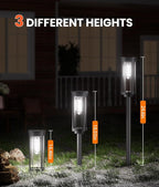 Solar Driveway Path Lights 4-Pack, IP65 Waterproof