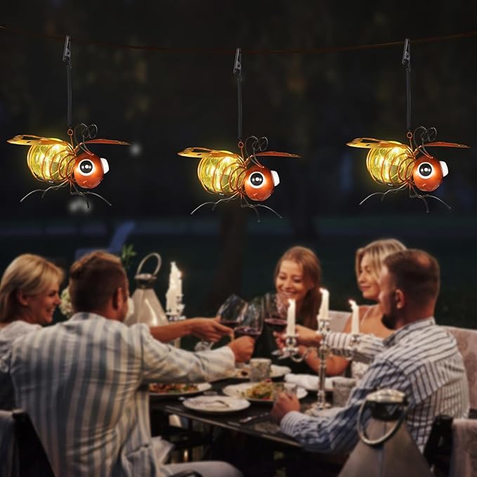 Solar Bee Hanging Pendant Lantern, Waterproof