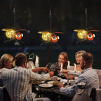 2-Pack Bee Solar Hanging Lantern, Outdoor Pendant