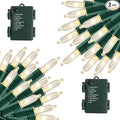 Christmas Fairy Lights 2-Pack, 32ft 100 LED Battery Twinkle Lights