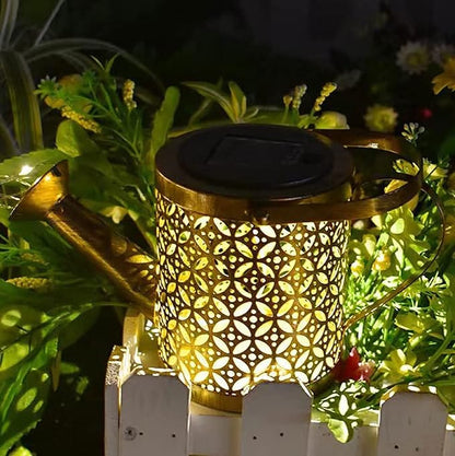 Solar Watering Can Lights, LED Lantern Outdoor Light, Hanging Waterproof Outdoor Shower Garden Lights,Solar Lanterns for The Garden Pathway Yard Lawn Patio Landscape Decor (with Bracket)