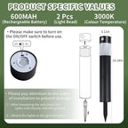 2-Pack Solar Pathway Lights, IP65 Waterproof LED Garden Lights